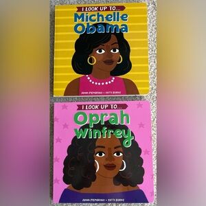 Empowering Women Lot of 2 Kids Board Books I Look Up To Oprah & Michelle Obama